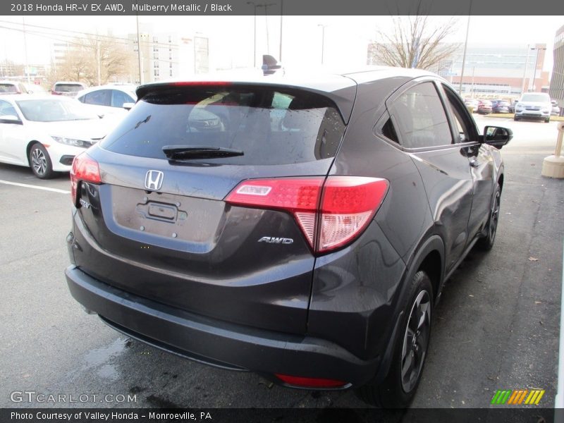 Mulberry Metallic / Black 2018 Honda HR-V EX AWD