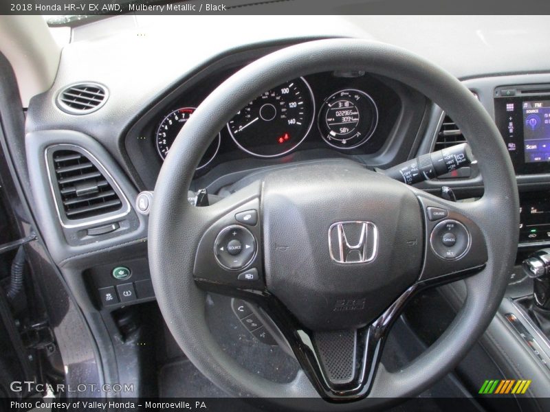 Mulberry Metallic / Black 2018 Honda HR-V EX AWD