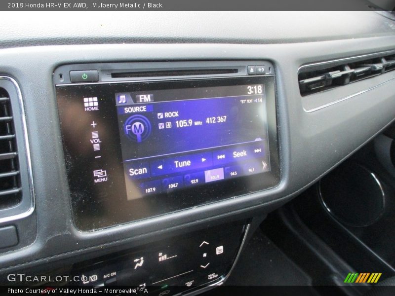 Mulberry Metallic / Black 2018 Honda HR-V EX AWD