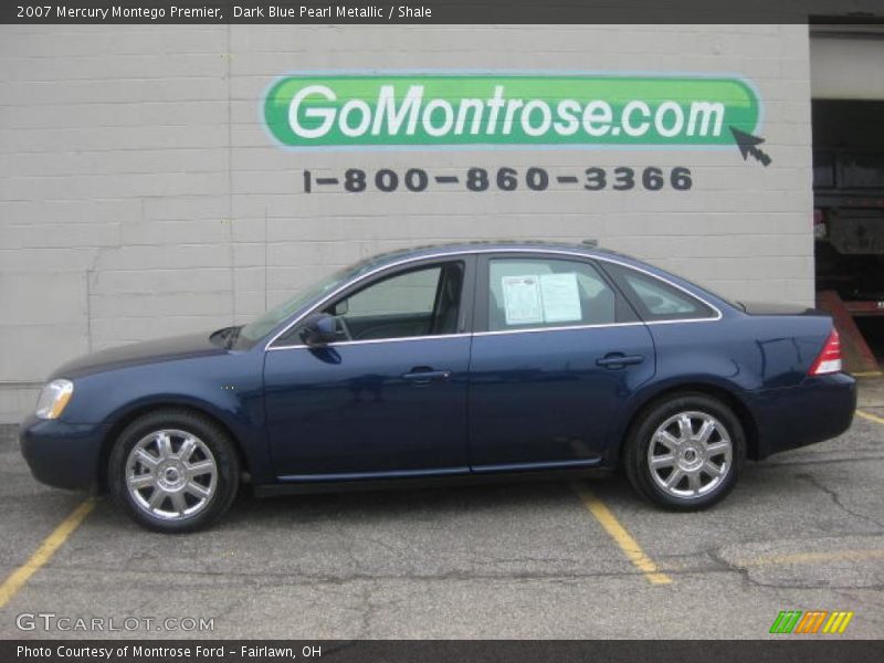 Dark Blue Pearl Metallic / Shale 2007 Mercury Montego Premier