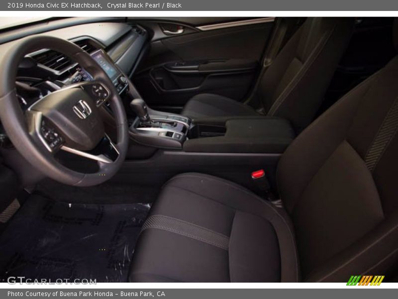 Crystal Black Pearl / Black 2019 Honda Civic EX Hatchback