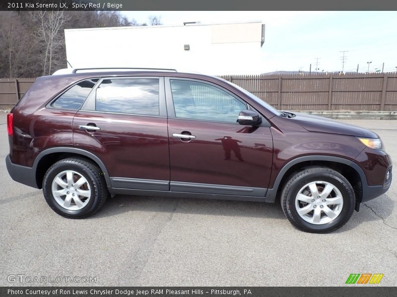 Spicy Red / Beige 2011 Kia Sorento LX