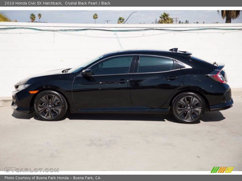 Crystal Black Pearl / Black 2019 Honda Civic EX Hatchback