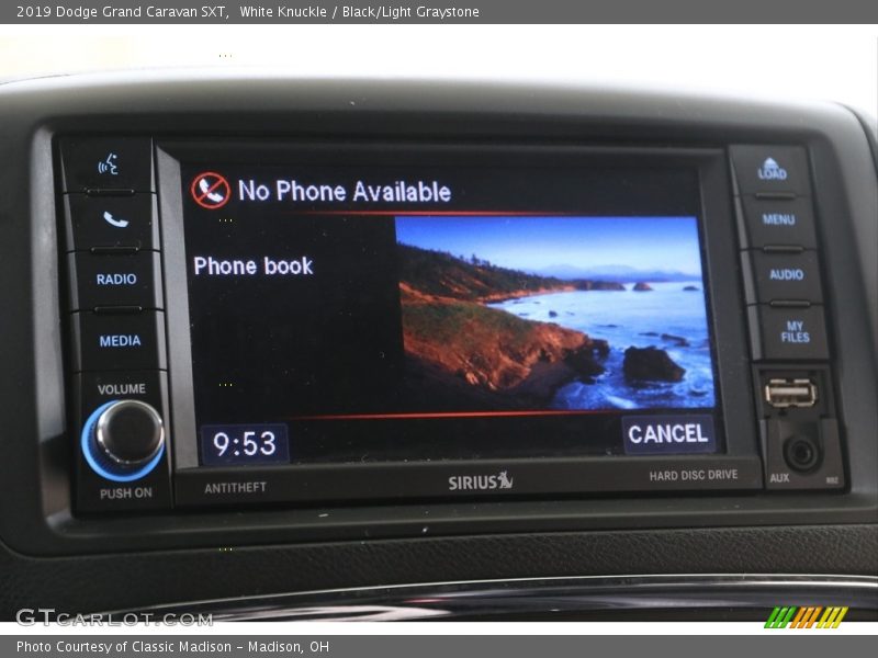 White Knuckle / Black/Light Graystone 2019 Dodge Grand Caravan SXT
