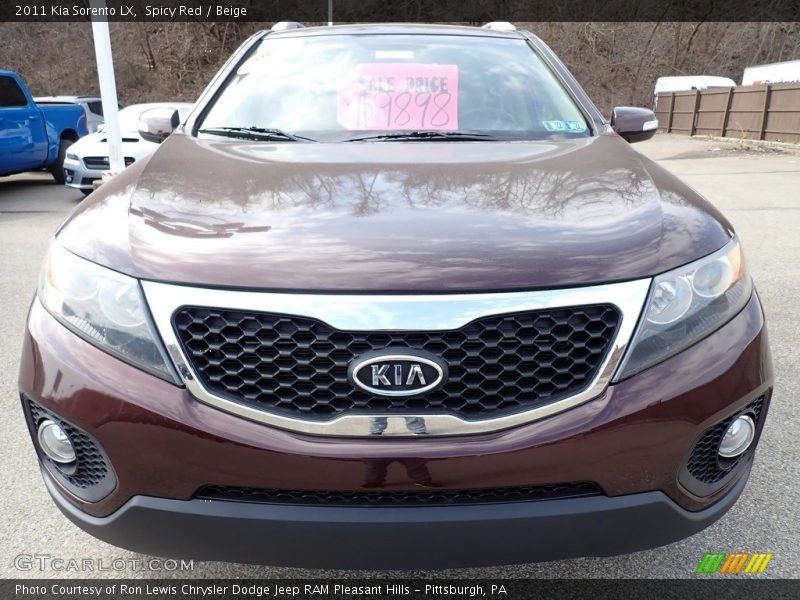 Spicy Red / Beige 2011 Kia Sorento LX