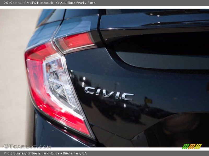 Crystal Black Pearl / Black 2019 Honda Civic EX Hatchback