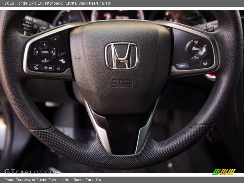 Crystal Black Pearl / Black 2019 Honda Civic EX Hatchback
