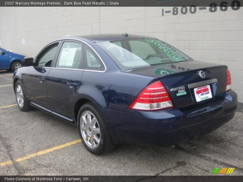 Dark Blue Pearl Metallic / Shale 2007 Mercury Montego Premier