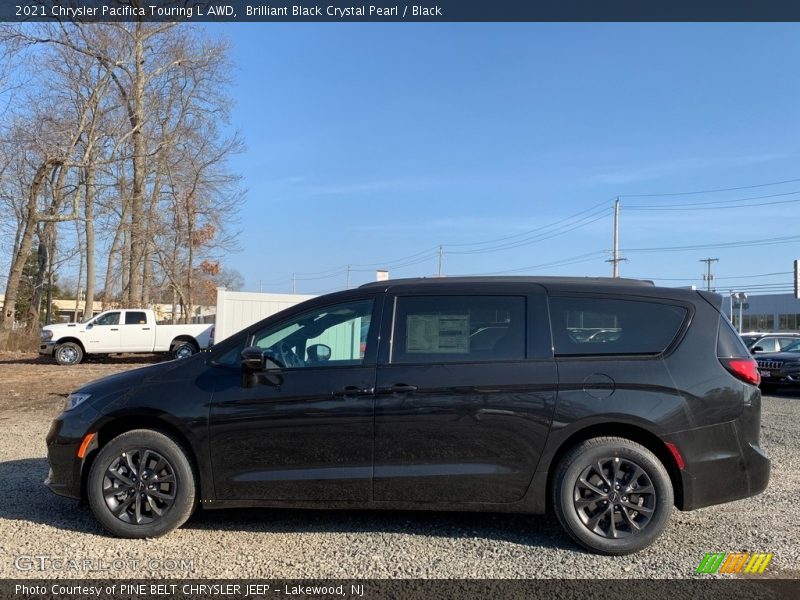 Brilliant Black Crystal Pearl / Black 2021 Chrysler Pacifica Touring L AWD