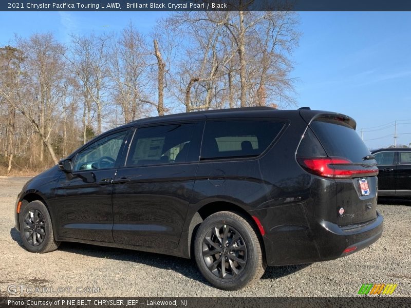 Brilliant Black Crystal Pearl / Black 2021 Chrysler Pacifica Touring L AWD