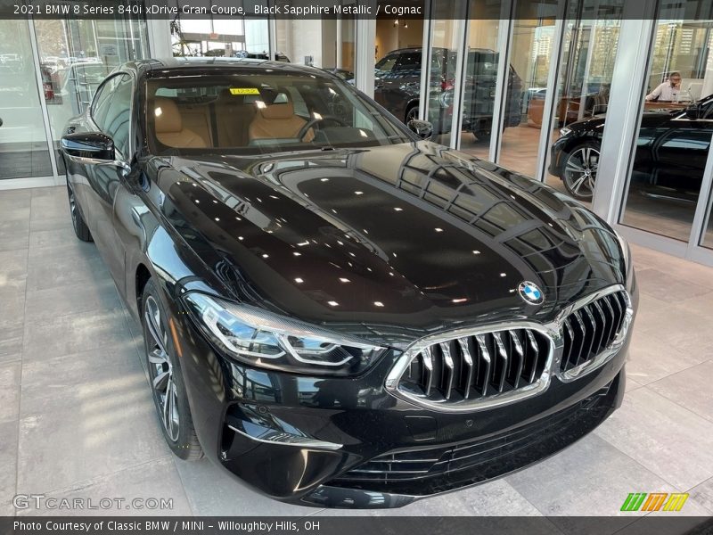 Black Sapphire Metallic / Cognac 2021 BMW 8 Series 840i xDrive Gran Coupe