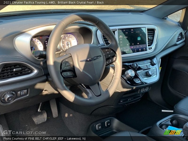 Brilliant Black Crystal Pearl / Black 2021 Chrysler Pacifica Touring L AWD