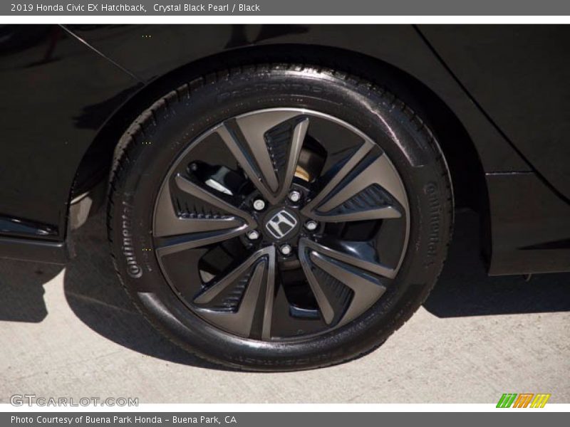 Crystal Black Pearl / Black 2019 Honda Civic EX Hatchback