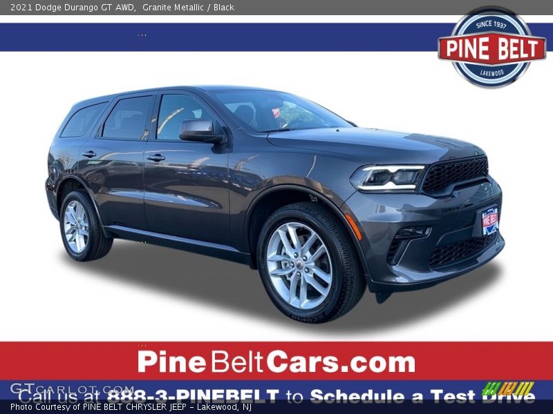 Granite Metallic / Black 2021 Dodge Durango GT AWD