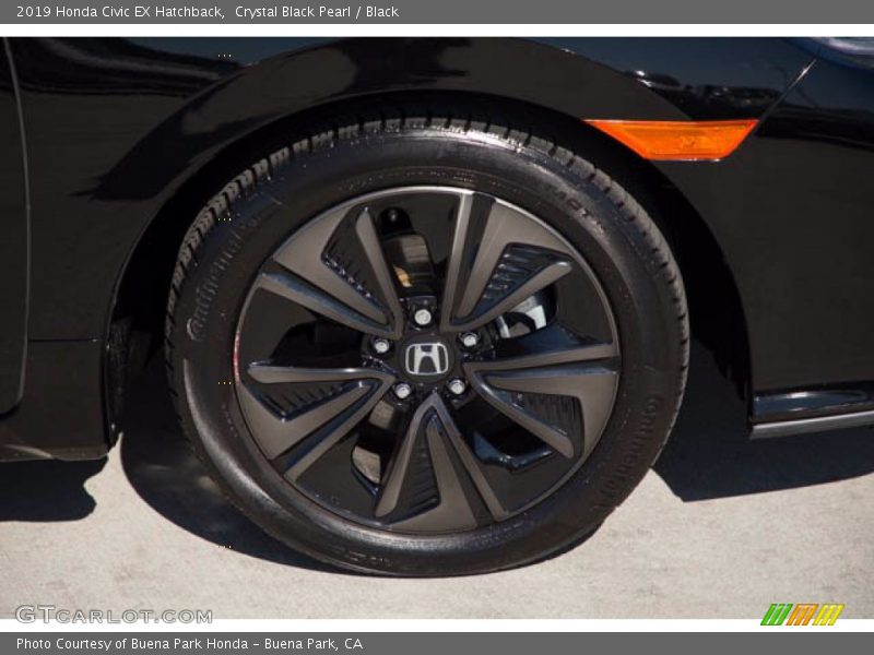 Crystal Black Pearl / Black 2019 Honda Civic EX Hatchback