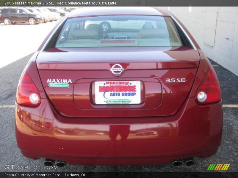 Red Opulence Metallic / Cafe Latte 2006 Nissan Maxima 3.5 SE