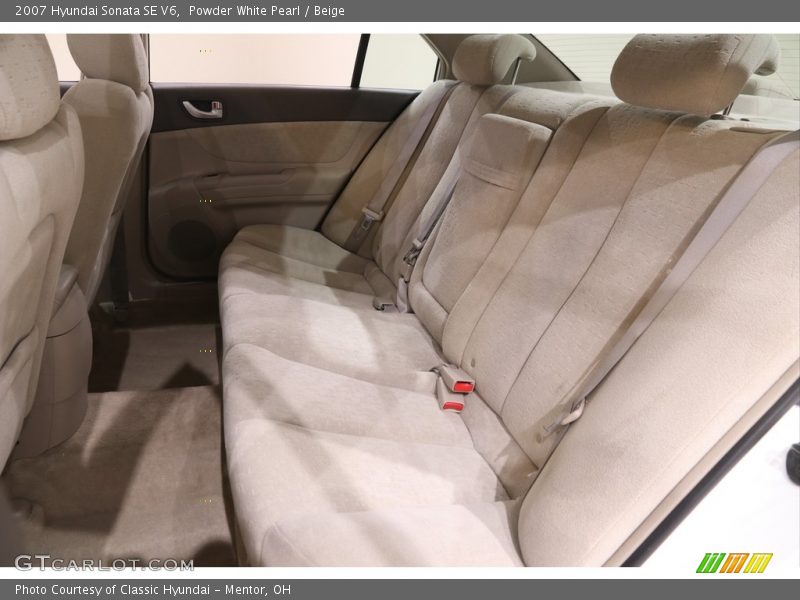 Powder White Pearl / Beige 2007 Hyundai Sonata SE V6