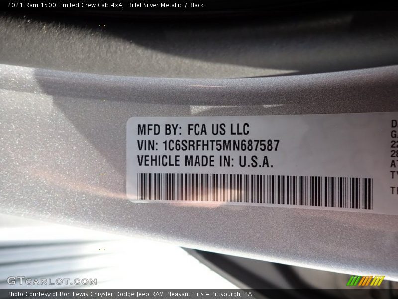Billet Silver Metallic / Black 2021 Ram 1500 Limited Crew Cab 4x4
