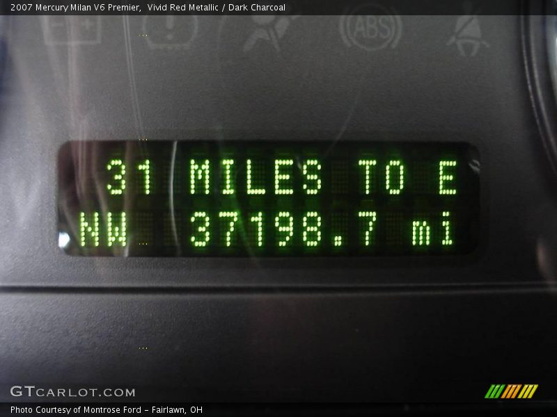 Vivid Red Metallic / Dark Charcoal 2007 Mercury Milan V6 Premier