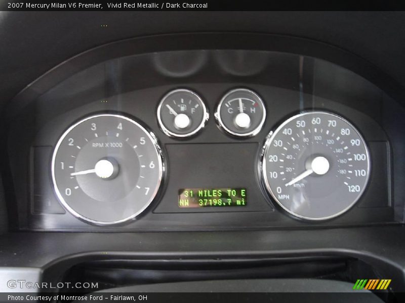 Vivid Red Metallic / Dark Charcoal 2007 Mercury Milan V6 Premier