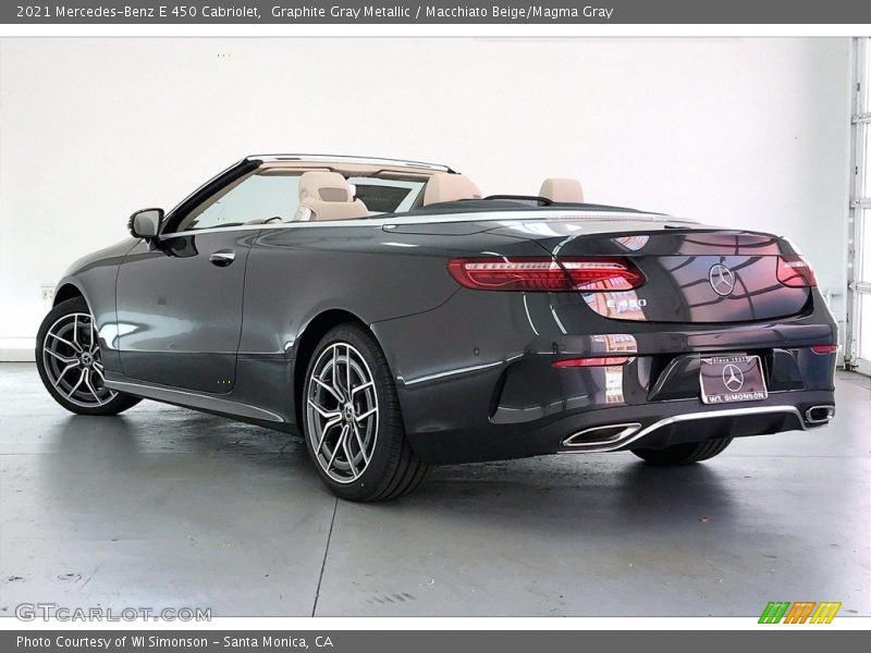 Graphite Gray Metallic / Macchiato Beige/Magma Gray 2021 Mercedes-Benz E 450 Cabriolet