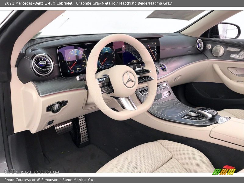 Graphite Gray Metallic / Macchiato Beige/Magma Gray 2021 Mercedes-Benz E 450 Cabriolet