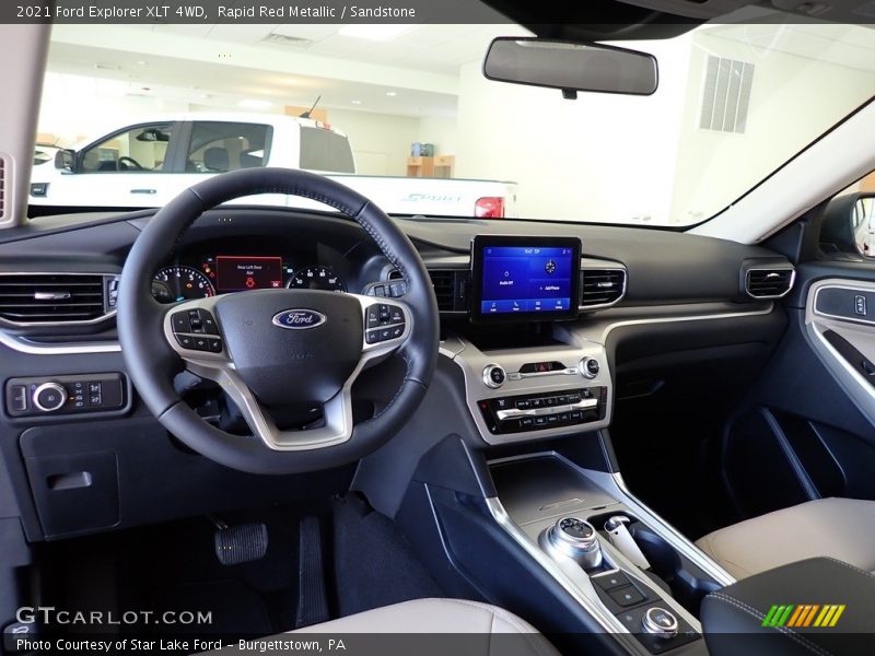 Rapid Red Metallic / Sandstone 2021 Ford Explorer XLT 4WD