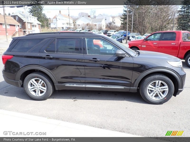 Agate Black Metallic / Ebony 2021 Ford Explorer XLT 4WD