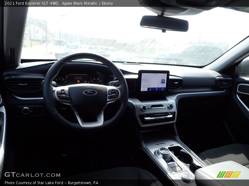 Agate Black Metallic / Ebony 2021 Ford Explorer XLT 4WD
