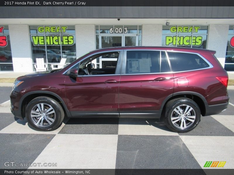 Dark Cherry Pearl / Gray 2017 Honda Pilot EX