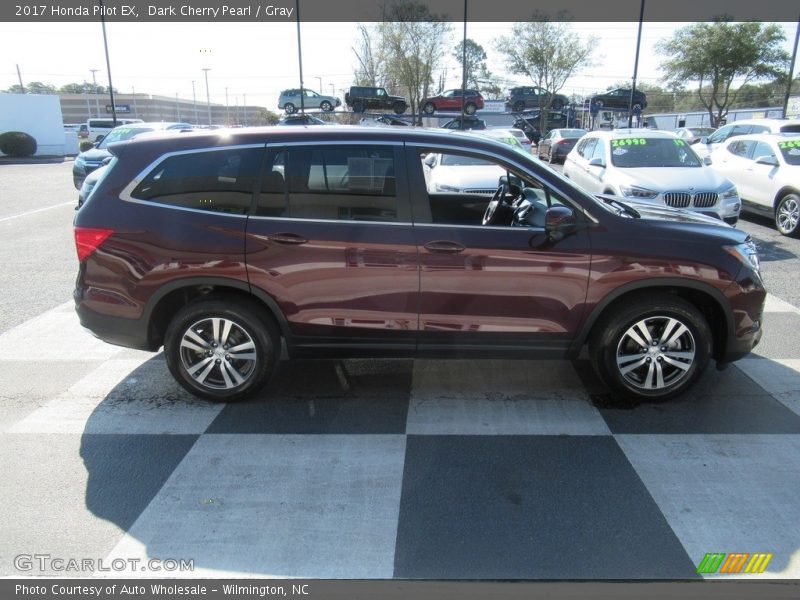 Dark Cherry Pearl / Gray 2017 Honda Pilot EX