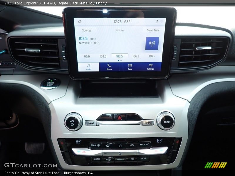 Agate Black Metallic / Ebony 2021 Ford Explorer XLT 4WD
