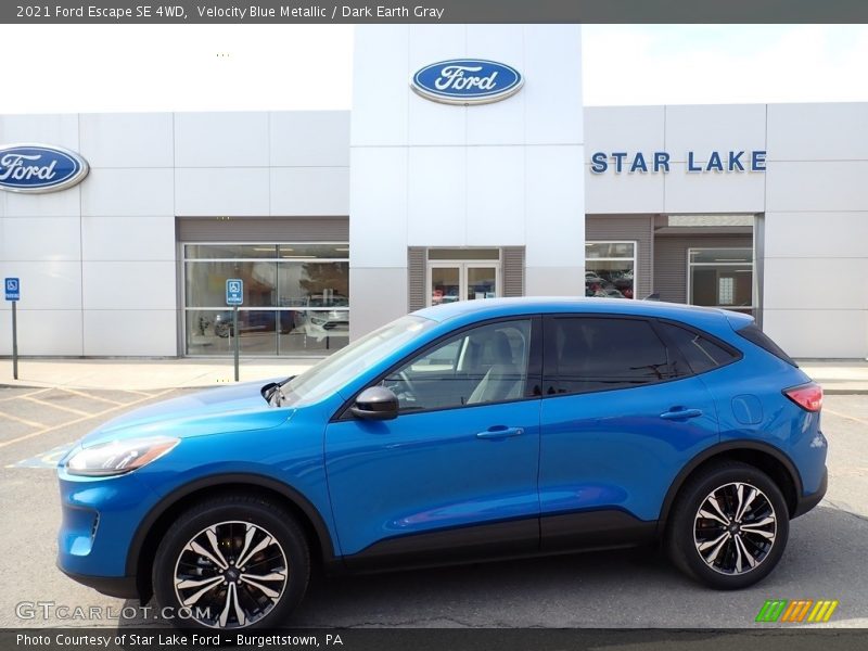 Velocity Blue Metallic / Dark Earth Gray 2021 Ford Escape SE 4WD