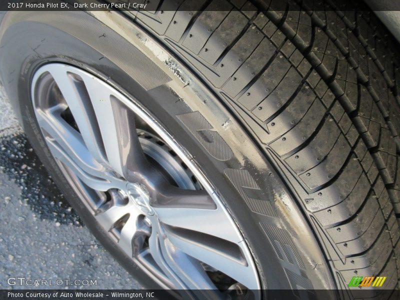 Dark Cherry Pearl / Gray 2017 Honda Pilot EX