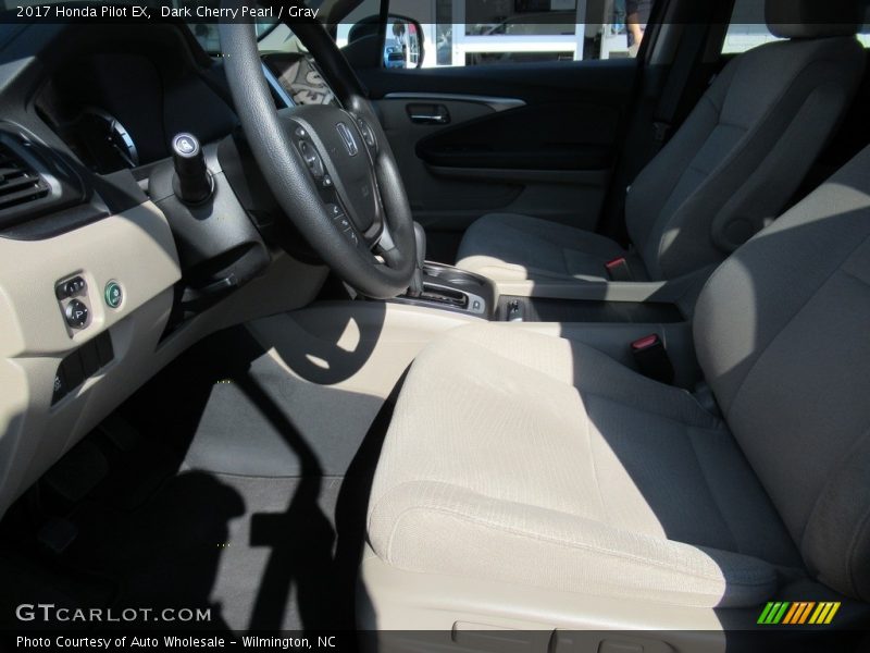 Dark Cherry Pearl / Gray 2017 Honda Pilot EX
