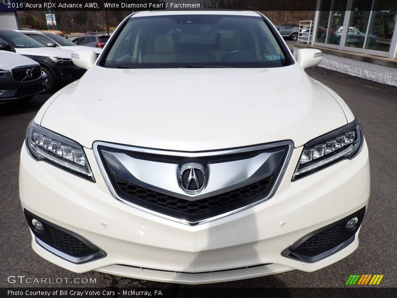 White Diamond Pearl / Parchment 2016 Acura RDX Advance AWD