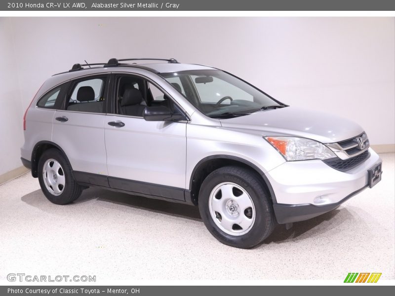Alabaster Silver Metallic / Gray 2010 Honda CR-V LX AWD