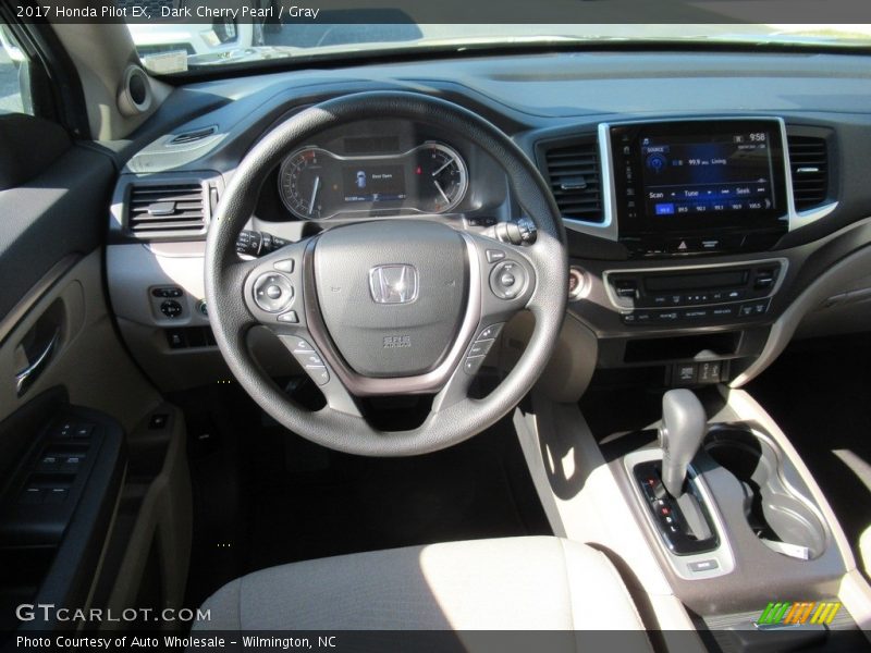 Dark Cherry Pearl / Gray 2017 Honda Pilot EX