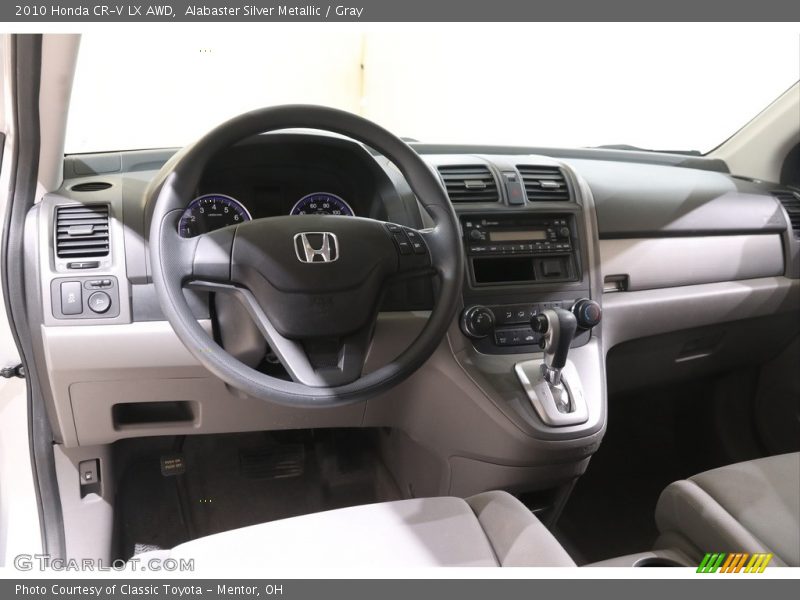Alabaster Silver Metallic / Gray 2010 Honda CR-V LX AWD