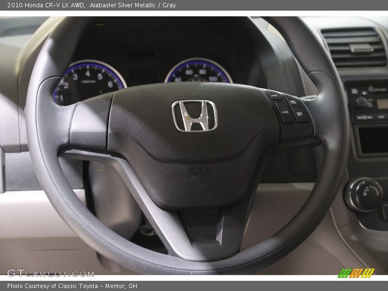 Alabaster Silver Metallic / Gray 2010 Honda CR-V LX AWD