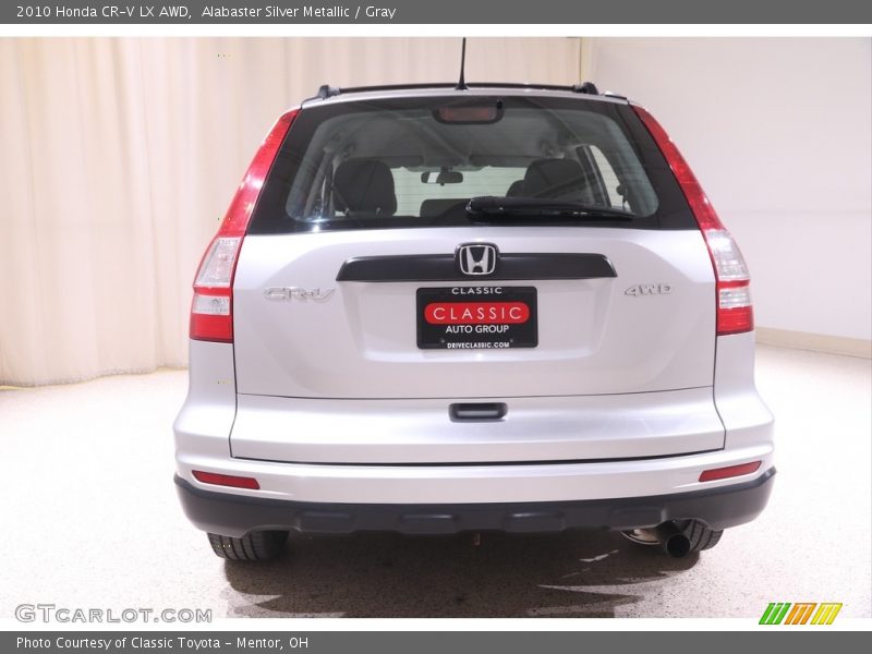 Alabaster Silver Metallic / Gray 2010 Honda CR-V LX AWD
