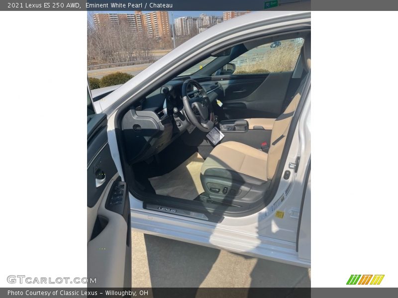 Eminent White Pearl / Chateau 2021 Lexus ES 250 AWD