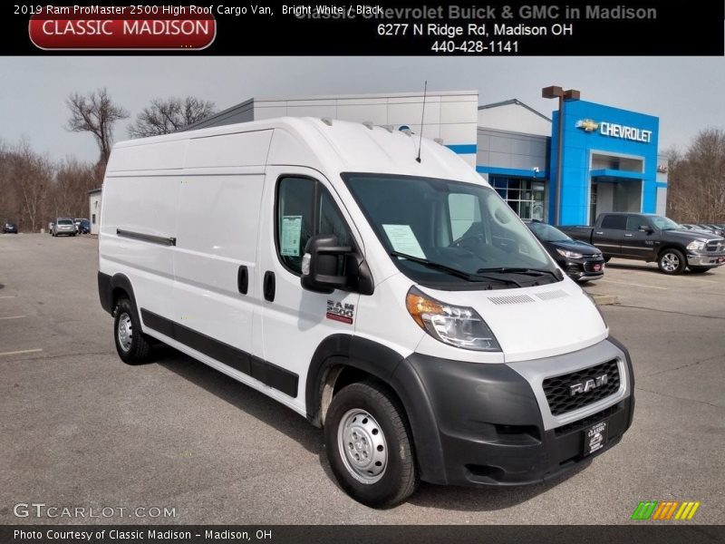 Bright White / Black 2019 Ram ProMaster 2500 High Roof Cargo Van