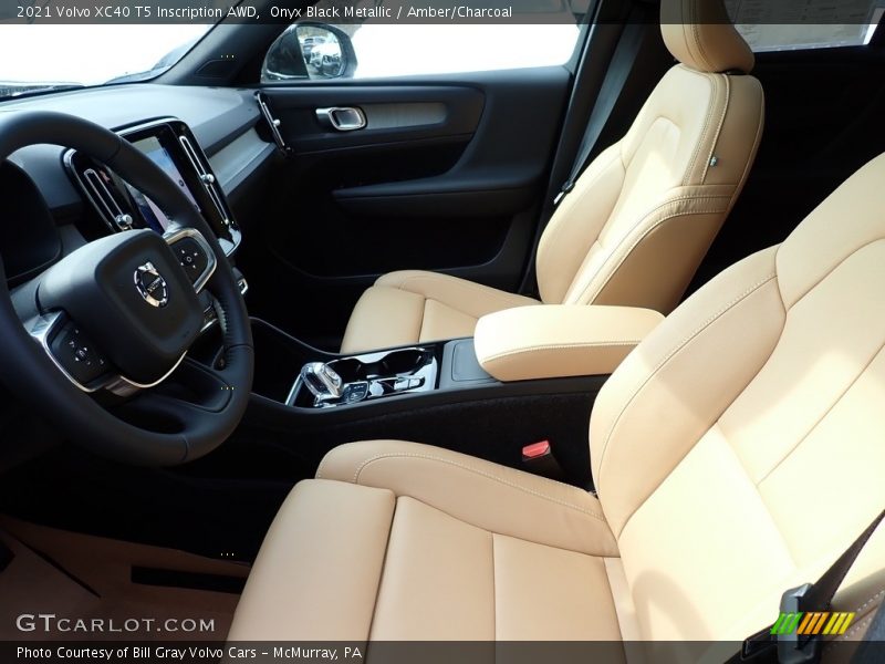 Onyx Black Metallic / Amber/Charcoal 2021 Volvo XC40 T5 Inscription AWD