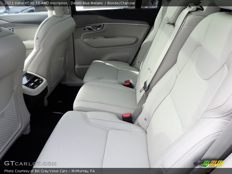 Denim Blue Metallic / Blonde/Charcoal 2021 Volvo XC90 T6 AWD Inscription