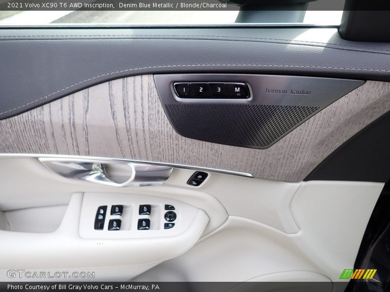 Denim Blue Metallic / Blonde/Charcoal 2021 Volvo XC90 T6 AWD Inscription