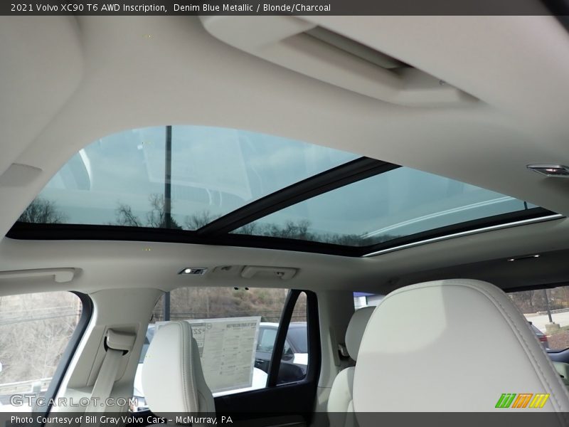 Denim Blue Metallic / Blonde/Charcoal 2021 Volvo XC90 T6 AWD Inscription