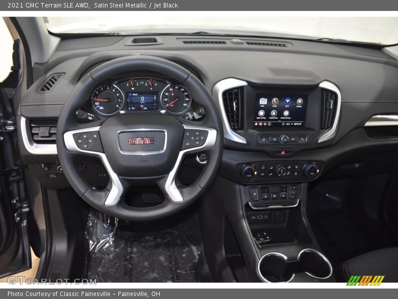 Satin Steel Metallic / Jet Black 2021 GMC Terrain SLE AWD