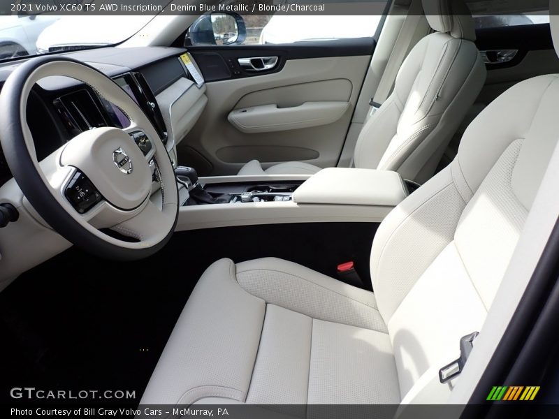 Denim Blue Metallic / Blonde/Charcoal 2021 Volvo XC60 T5 AWD Inscription