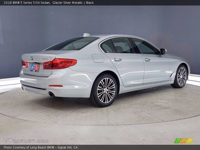 Glacier Silver Metallic / Black 2018 BMW 5 Series 530i Sedan
